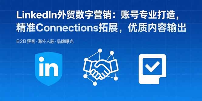 LinkedIn外贸数字营销:账号专业打造,精准Connections拓展,优质内容输出-网创资源地