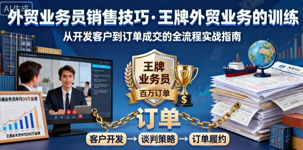 外贸业务员销售技巧,王牌外贸业务的训练-网创资源地